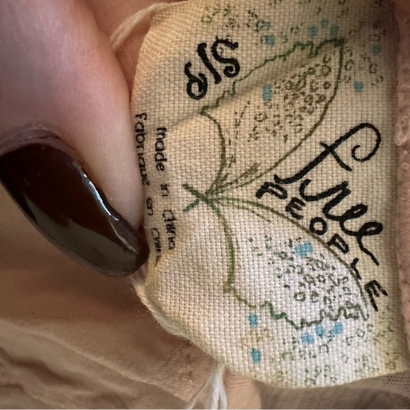 Free People Pink Spatter Paint Shirt Small - Picture 5 of 7